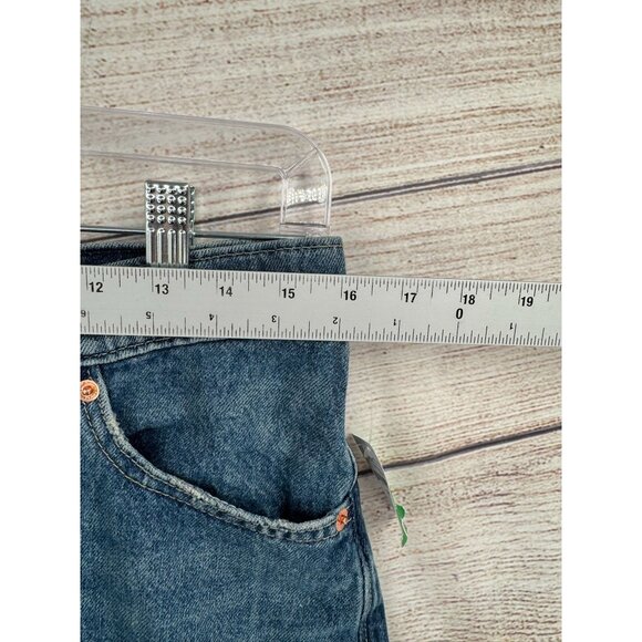 Gap Front Split Frayed Bottom Maxi Denim Skirt Women's 10P/30 Blue Medium Wash - Picture 11 of 13